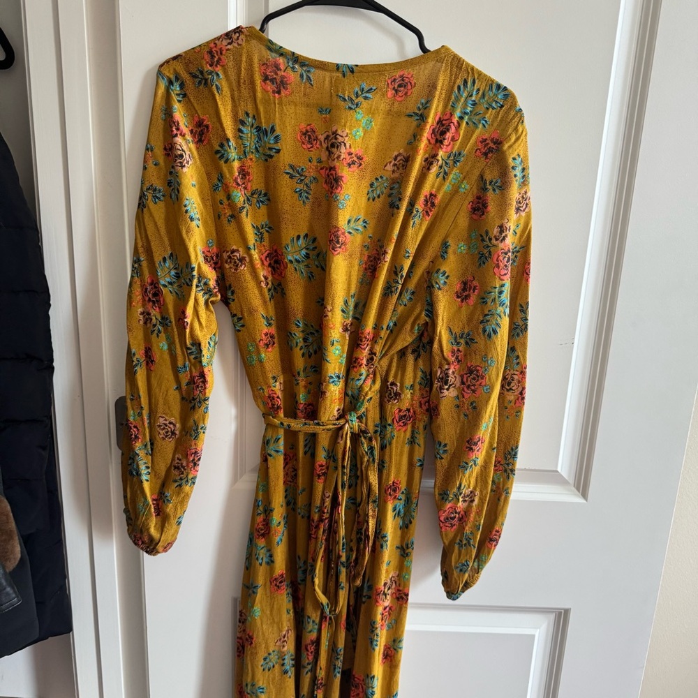 Faithfull the Brand x Anthropologie Le Figuaro Wrap Dress Long Sleeve - Picture 12 of 14